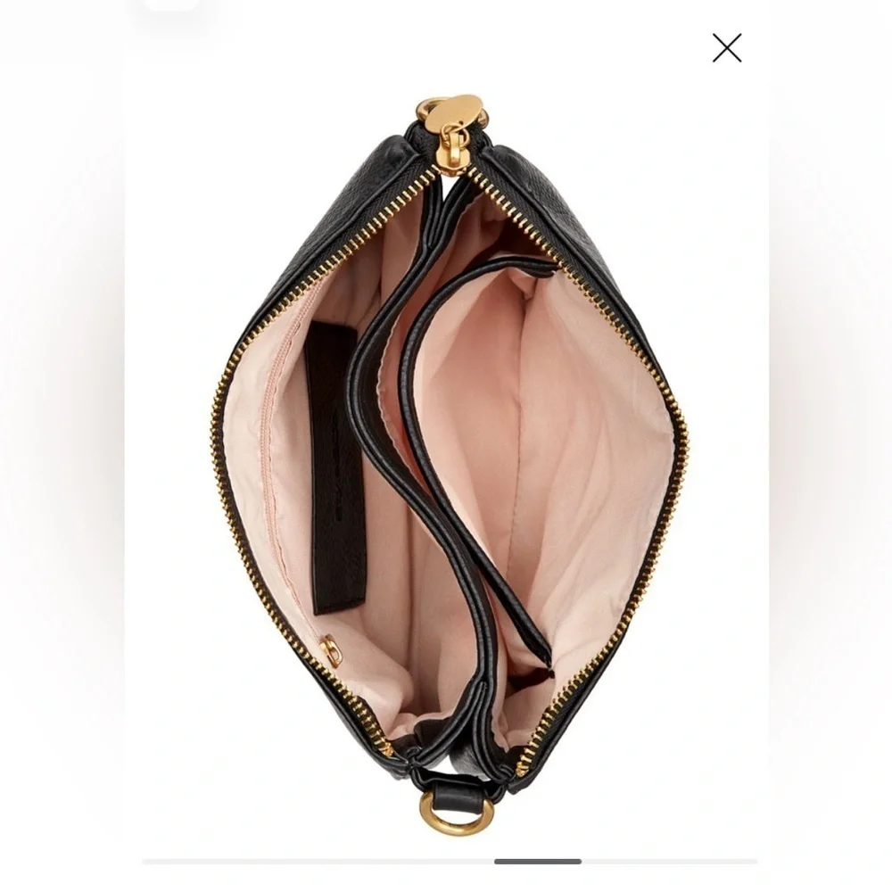 Style&Co.Double Compartment Crossbody bag in PVC leather with gold-tone hardware
